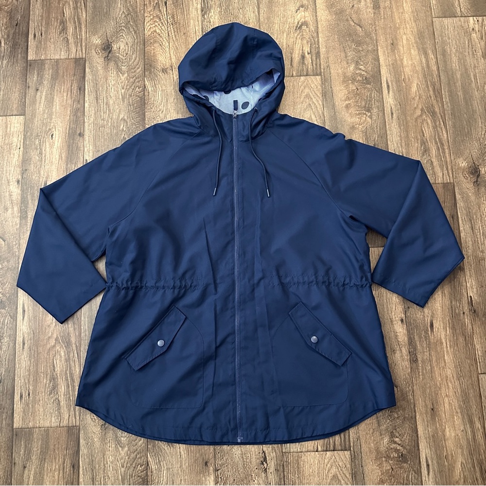 St. John's Bay Hooded Jacket Women’s Size 2X Navy Blue